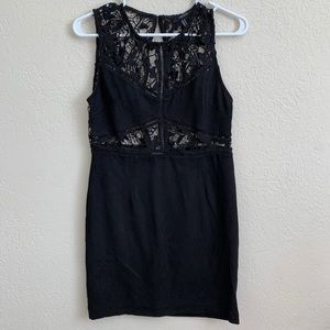 Forever 21 Lace Cut Out Black Dress